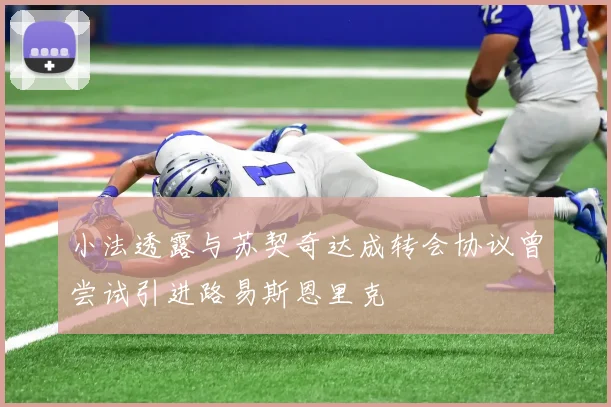 小法透露与苏契奇达成转会协议曾尝试引进路易斯恩里克